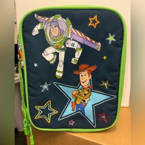 Disney Store Toy Story Lunch Box Woody Buzz Lightyear Insulated Mesh Side Pocket